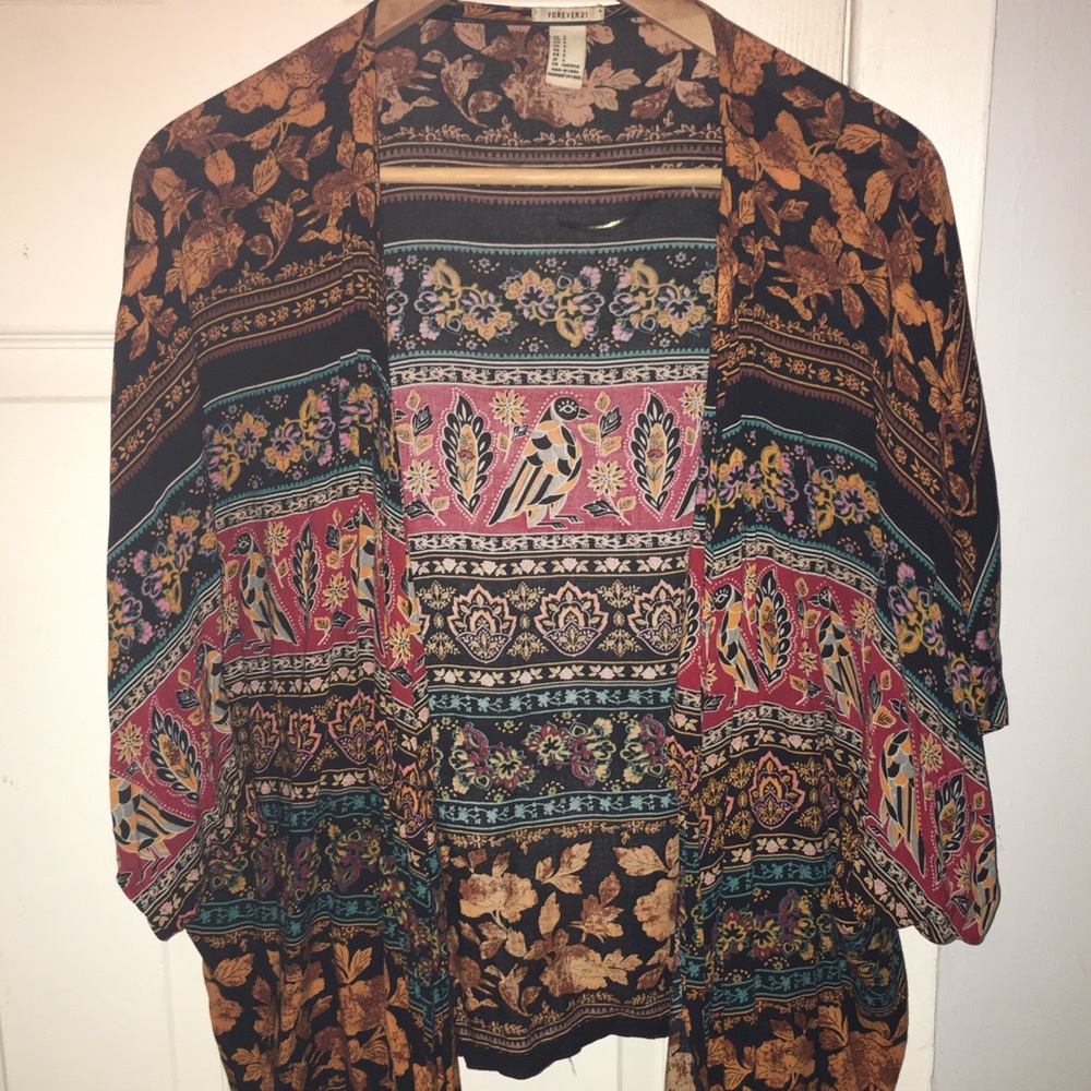 Hippie patterned silk cardigan